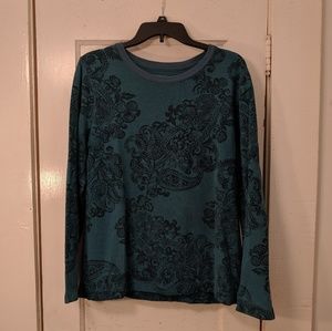 Blue paisley sweater